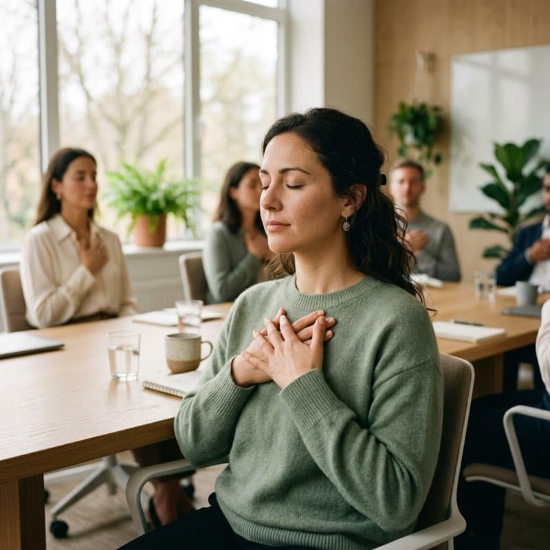 Nefes Egzersizleri ile Toplantı Öncesi Odaklanma Teknikleri - MindWellWork blog kapak görseli