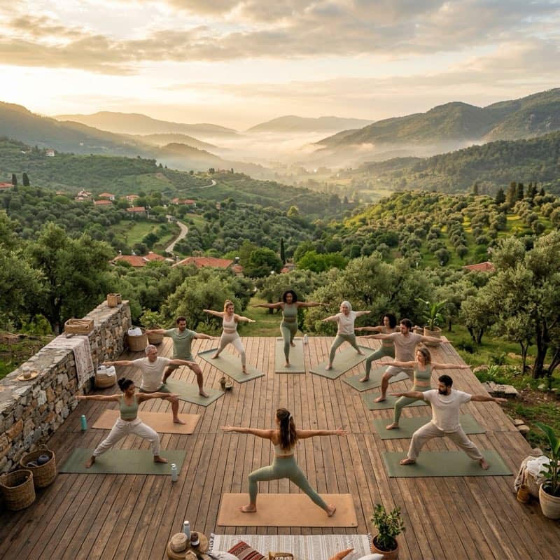 MindWellWork açık hava wellness retreat - doğayla iç içe yoga deneyimi